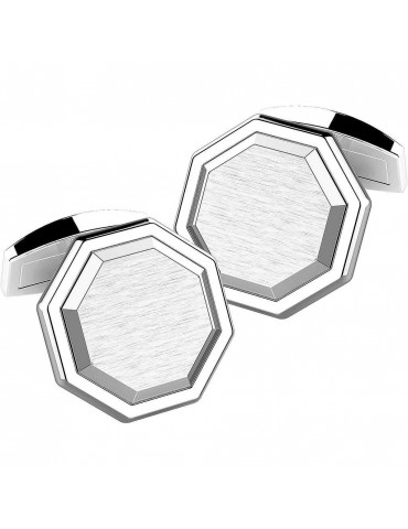 Zancan Cufflinks - Cosmopolitan - 925% Silver - Octagonal - EXG063