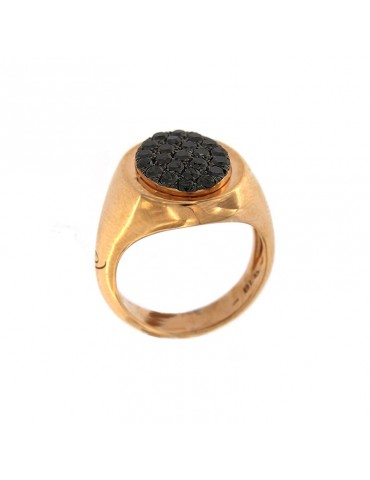 Picca ring in rose gold and diamonds for woman - 0