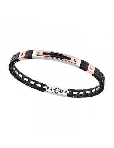 Bracciale Zancan - Hi Teck - Acciaio 316L - Spinelli Neri - EHB145