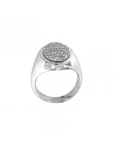 Picca ring in white gold and diamonds for woman - 0
