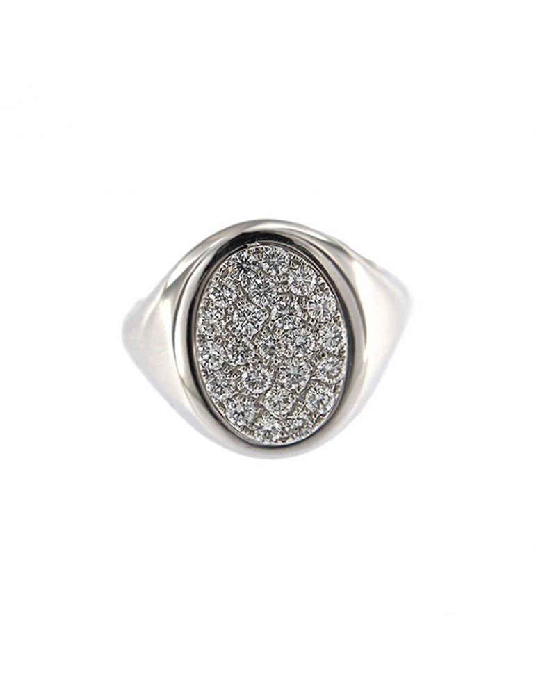 Picca ring in white gold and diamonds for woman - 0