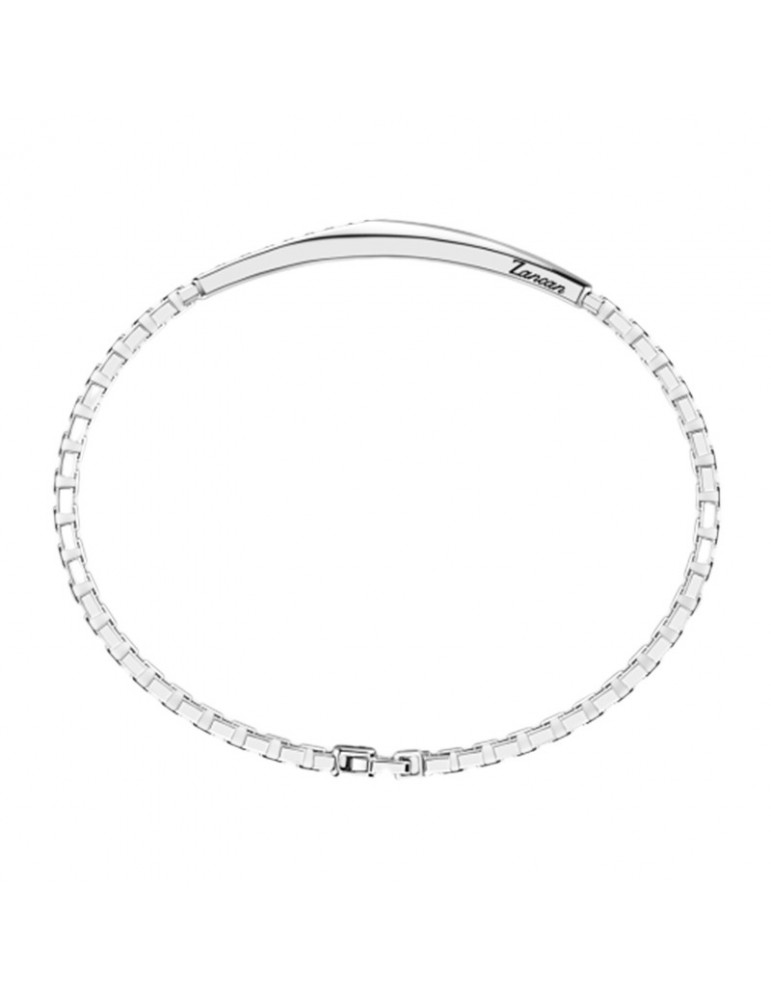 Bracciale Zancan - Insignia 925 - Placca Centrale-Spinelli Neri-EXB820