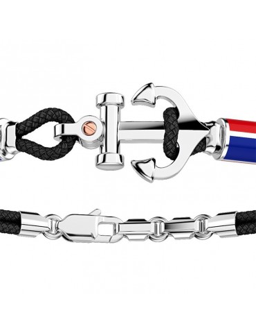 Zancan Bracelet - Regatta - Black - Anchor-Nautical Flags-EXB621RNE 2
