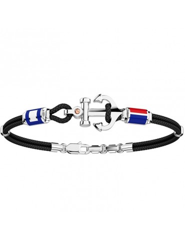 Bracciale Zancan - Regata - Nero - Ancora -Bandiere Nautiche-EXB621RNE