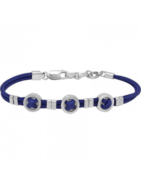 Zancan Bracelet - Regatta - Blue Kevlar - Round Elements - EXB628BL