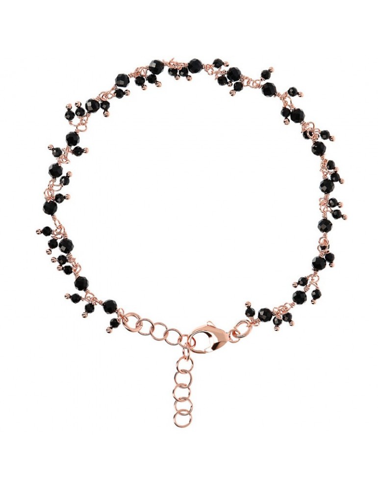 Bronzallure Bracelet - Variegata - Rosary -Spinelli Neri-WSBZ01900BS