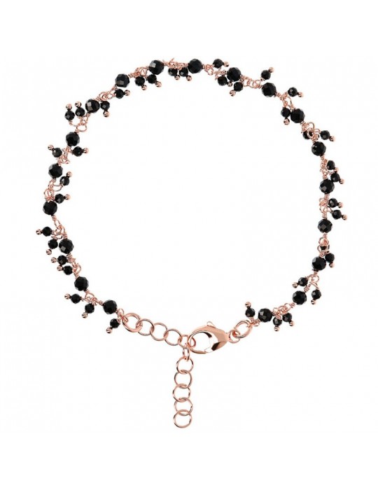 Bronzallure Bracelet - Variegata - Rosary -Spinelli Neri-WSBZ01900BS