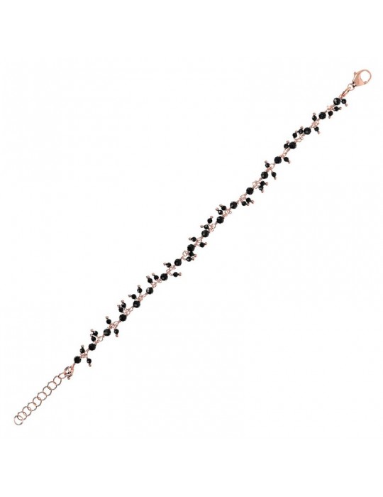 Bronzallure Bracelet - Variegata - Rosary -Spinelli Neri-WSBZ01900BS