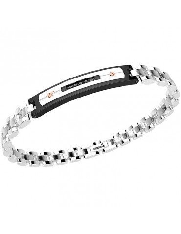 Zancan Bracelet - Hi-Teck - 316L Steel - Black Spinels - EHB111 2