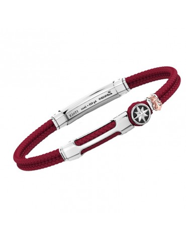 Bracciale Zancan - Regata - Kevlar - Bordeaux -Rosa dei Venti-ESB267NE 2