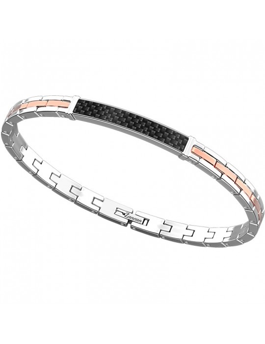 Zancan Bracelet - Hi-Teck - Steel - Bicolor - Rosè - Plate - EHB259