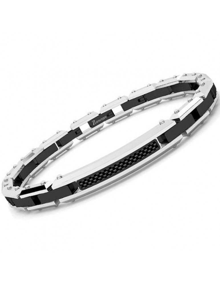 Bracciale Zancan - Hi-Teck - Acciaio - Targa -Fibra di Carbonio-EHB271