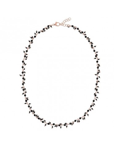 Collana Bronzallure - Variegata - Rosario - Spinelli Neri -WSBZ01899BS