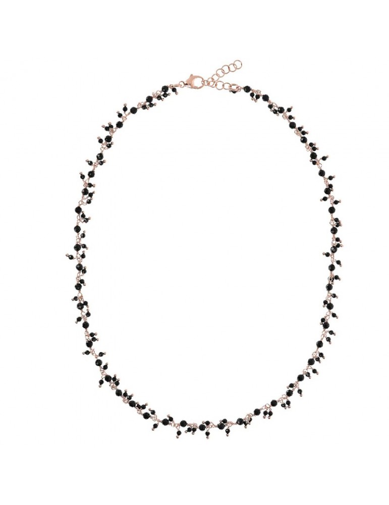 Collana Bronzallure - Variegata - Rosario - Spinelli Neri -WSBZ01899BS