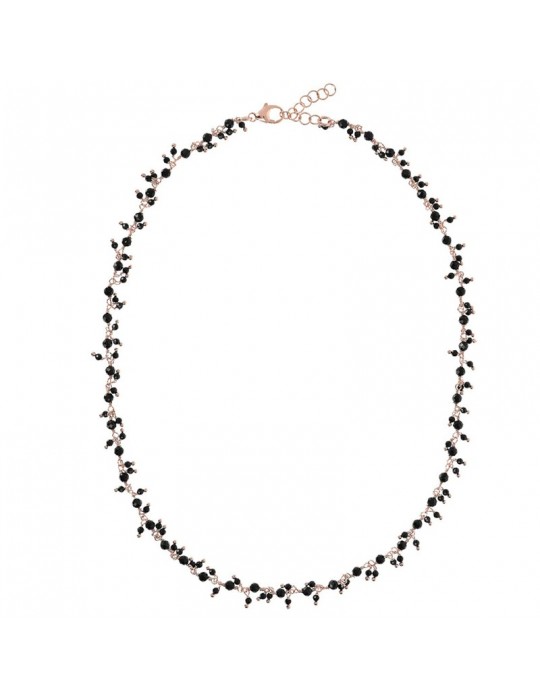 Collana Bronzallure - Variegata - Rosario - Spinelli Neri -WSBZ01899BS