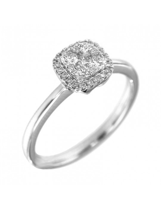 Picca Fantasy Woman's Ring - in White Gold with Natural Diamonds - 0
