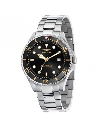 Orologio Sector -230 Recycled- Automatico 43mm Nero Gold - R3223161005