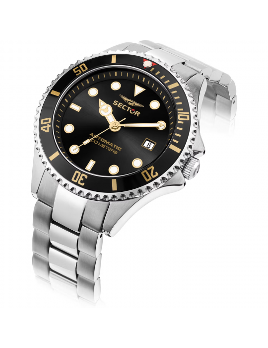 Orologio Sector -230 Recycled- Automatico 43mm Nero Gold - R3223161005