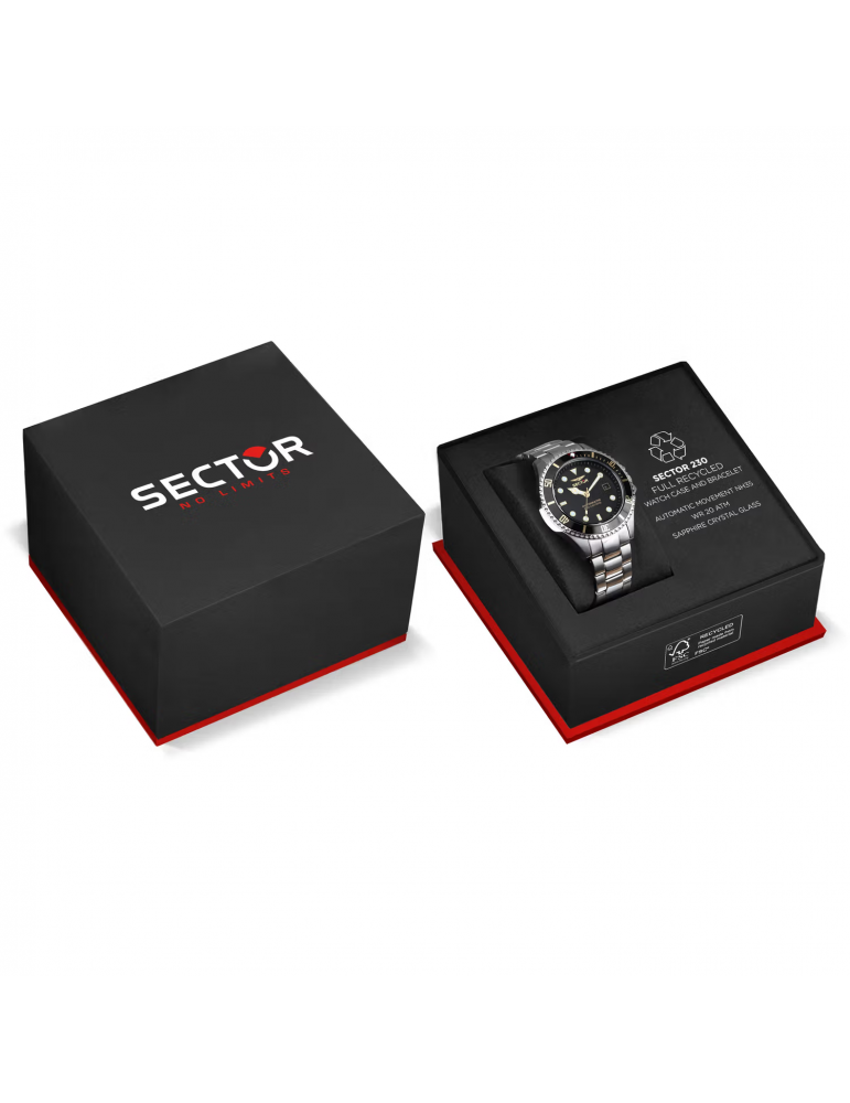 Sector Watch for Men - 230 Recycled Automatic 43mm Black Gold - 0
