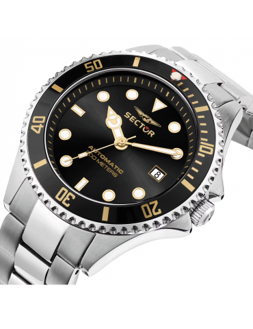 Orologio Sector -230 Recycled- Automatico 43mm Nero Gold - R3223161005 2