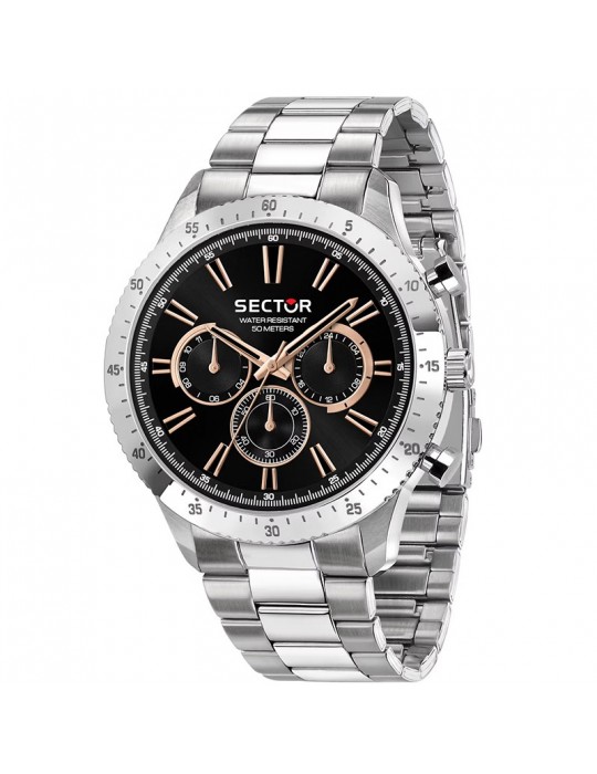 Sector Men's Watch - 270 Multifunction 45mm Black Rose Gold - 0