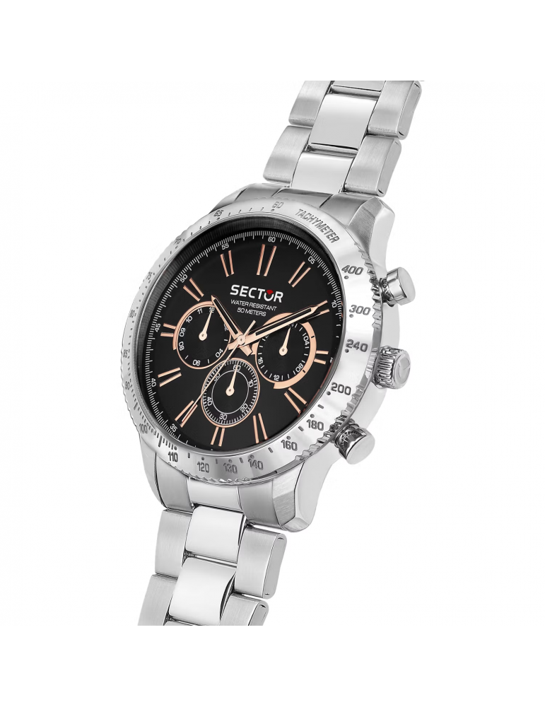 Sector Men's Watch - 270 Multifunction 45mm Black Rose Gold - 0