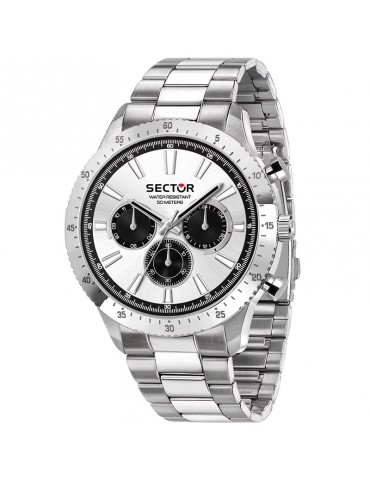 Orologio Sector - 270 Multifunzione - 45mm Argento Nero - R3253578027