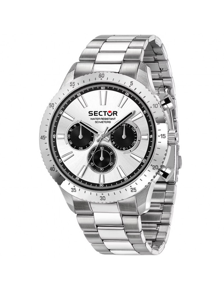 Orologio Sector - 270 Multifunzione - 45mm Argento Nero - R3253578027