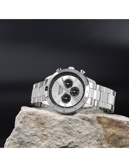 Orologio Sector - 270 Multifunzione - 45mm Argento Nero - R3253578027