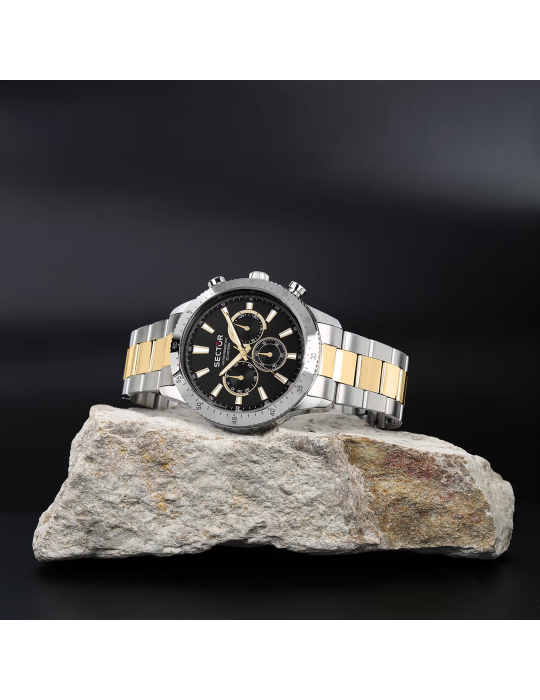 Orologio Sector - 270 Multifunzione 45mm Nero Gold - R3253578026