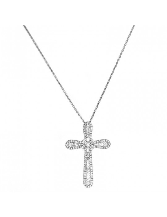 Picca Necklace - White Gold Rood with Natural Diamonds - 0
