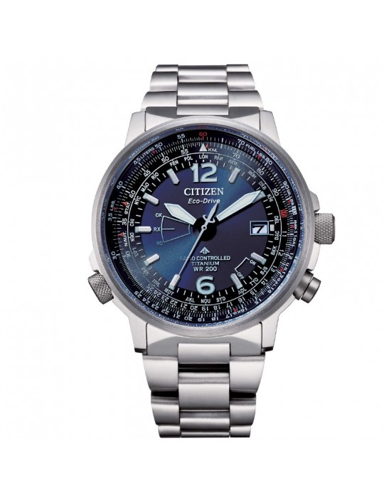 Citizen Men's Watch Radio Controlled Pilot Eco-Drive 43mm Blue