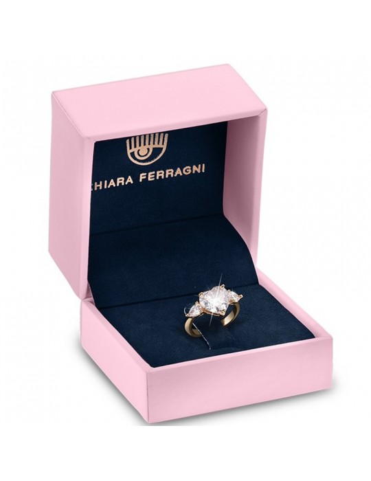 Ring Chiara Ferragni Woman - Princess Rainbow Silver with Pink and Blue Zircons - 14 - 0