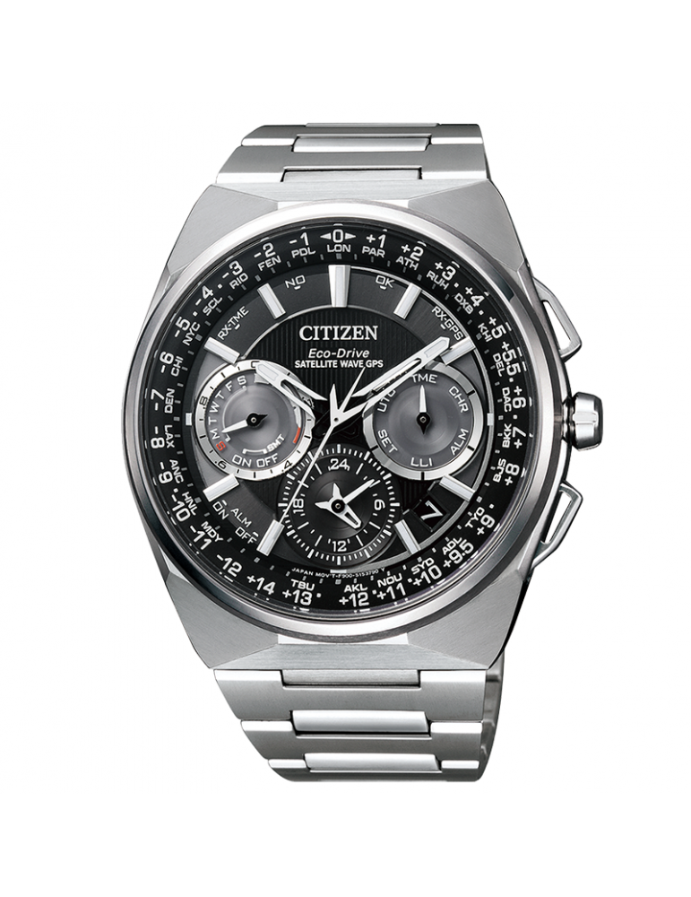 Orologio Citizen Uomo -  Satellite Wawe - 45 mm - Nero - CC900884E
