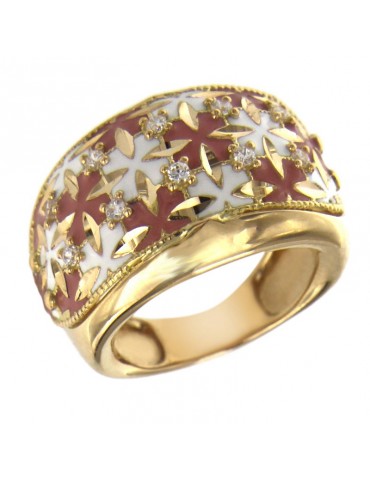 Anello Lorenzo Ungari - Polvere di Stelle - Fascia - Oro - Zirconi