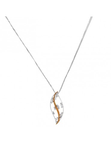 Chimento Woman's Necklace - in 18k White Gold with Pendant and Natural Diamonds 0.61 carats - 0