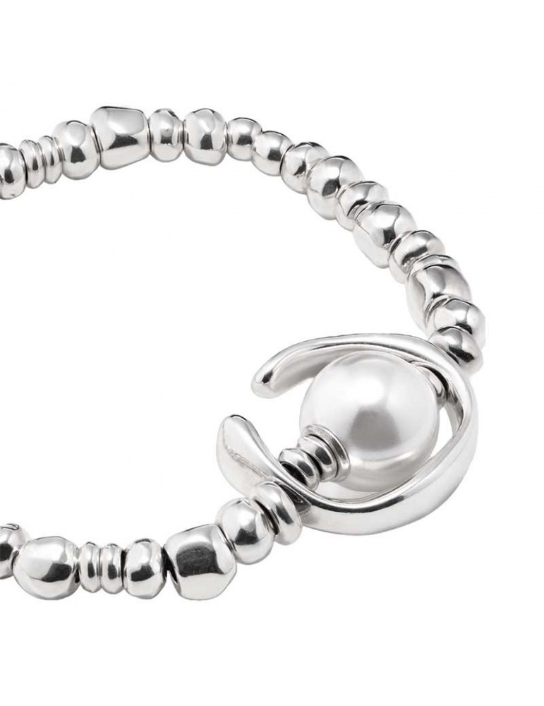 Uno de 50 Bracelet Another Round Pearl Size M-PUL1358BPLMTL0M