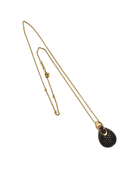 Collana Chimento - Oro - Pendente - - Diamanti Neri - 1G07827BN1450