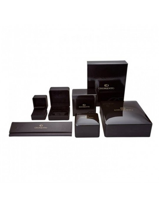 Chimento Woman Necklace - in 18k Yellow Gold with Teardrop Pendant and Black Diamonds 2.23 carats - 0
