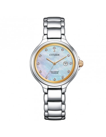 Citizen Woman's Watch - Lady Eco-Drive 32mm Super Titanium Champagne Mother of Pearl - 0