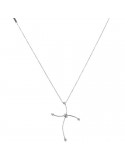 Chimento Necklace - in 18k White Gold with Cross Pendant and Natural Diamonds 0.14 carat - 0