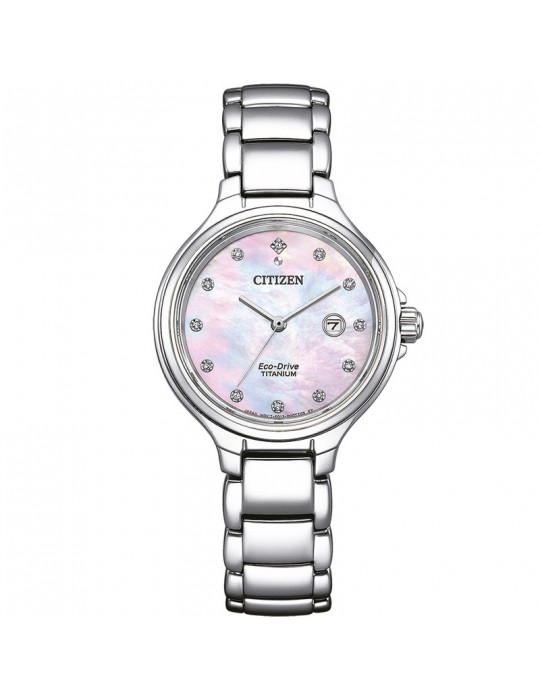 Orologio Citizen - Eco-Drive - 32mm Super Titanio Madreperla - Diamanti - EW268084Y