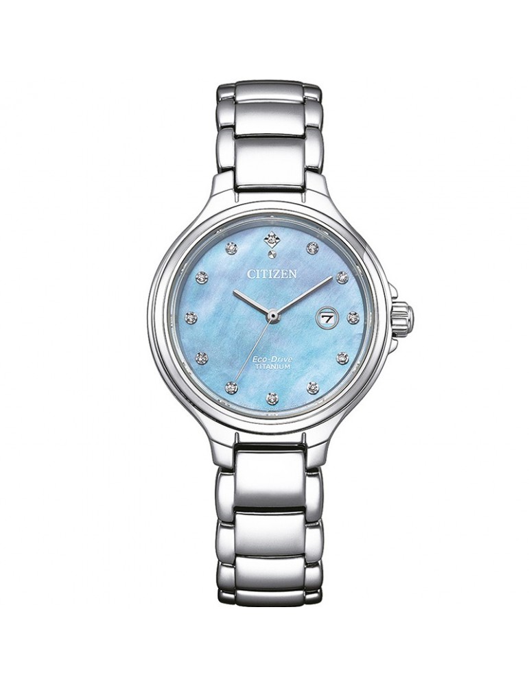 Orologio Citizen - Eco-Drive 32mm - Madreperla Azzurra - Diamanti - EW268084N