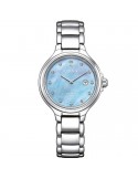 Citizen Woman's Watch - Lady Eco-Drive 32mm Super Titanium Blue Nacre with Natural Diamonds - 0