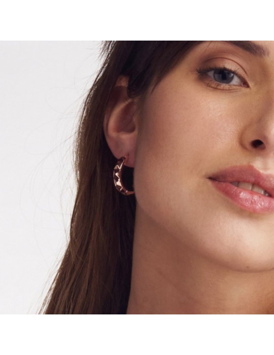 Unoaerre Earrings - Classica -Bronze-Pyramids-Rose Gold-EXO44199R-1AR