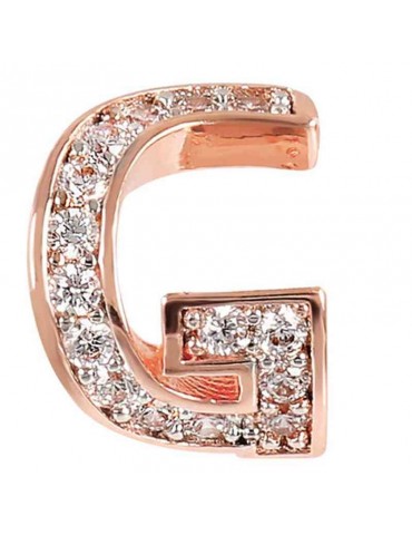 Mono Orecchino Bronzallure-Cerchio-Lettera G-Cubic Zirconia-WSBZ01929G