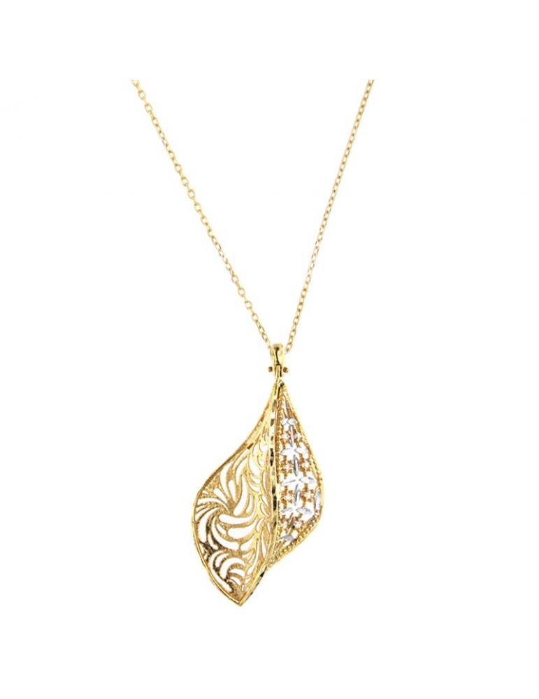 Collana Donna Con Ciondolo Stella Di David In Argento 925 Placcato Oro E Zirconi, 16-18 Pollici - Foto 5