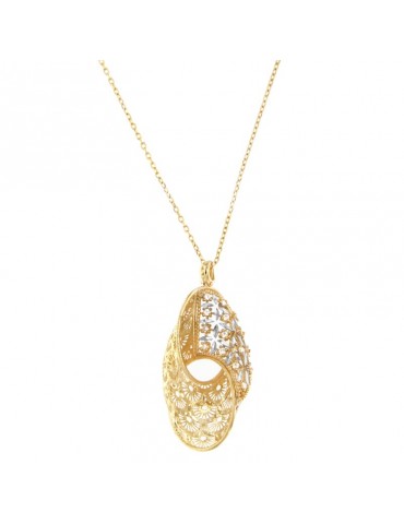 Collana Lorenzo Ungari - Polvere di Stelle - Oro Giallo - Pendente