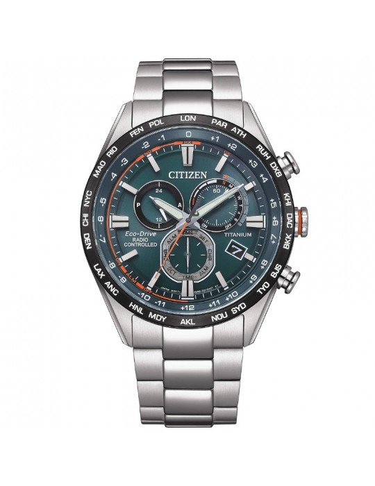 Citizen Men's Watch - Radio Controlled Super Titanium Eco-Drive 42mm Green - 0