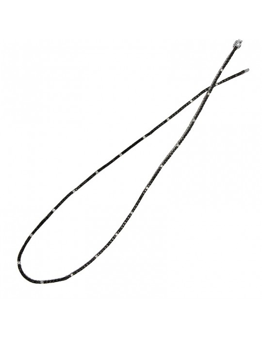 Davite & Delucchi Men's Tennis Necklace - in White Gold with Black Diamonds - 0